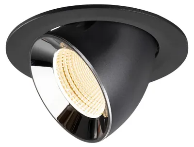 Productafbeelding van Inbouwspot Numinos Gimble L zwart/chroom 2700K - 55gr