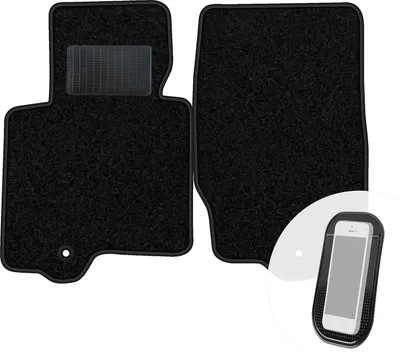 Produktbild von moto-MOLTICO Vorne Fußmatten Auto Velours Autoteppiche Schwarz Automatten Set 2-teilig passend für Infiniti FX 2003-2006
