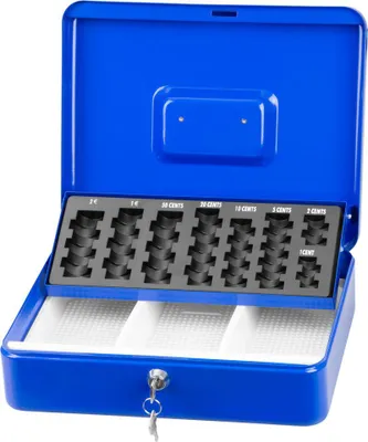 Zdjęcie produktu dla Kaseta CashBox, 300x240x90 mm, na pieniądze i monety