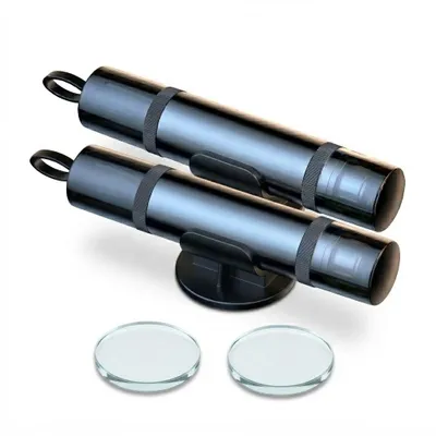 Produktbild von 2 Stück Auto Sicherheitshammer Nothammer, Notfall Fensterbrecher & Gurtschneider, schwarz inkl. Testglas