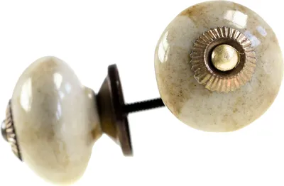 Produktbild von 1 Möbelknopf, Möbelgriff, Möbelknopf, Knauf Keramik 40 mm, sandstone #3434