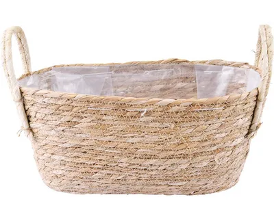 Obrázek produktu pro Obal na květináč s uchy 35 x 24 x 16 cm přírodní