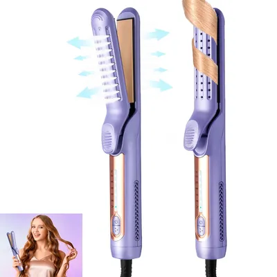 Produktbild von Multifunktionaler Haarglätter & Lockenstab 2-in-1, Keramik-Tourmalin, 10 Temperaturstufen, Schnellaufheizung, Doppelwindkühlung, Schutzfunktion
