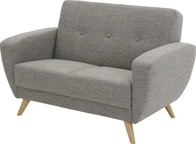 Produktbild von Max Winzer Sofa 2-Sitzer Jerry - Flachgewebe grau - Maße: 136 x 82 x 85 cm