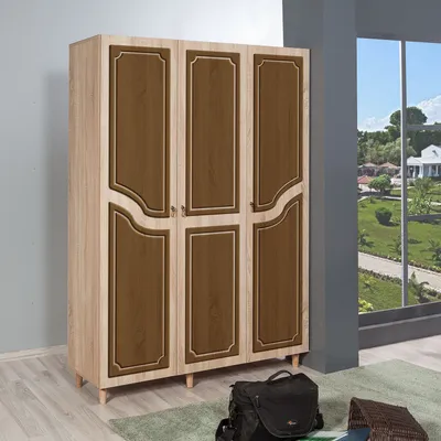 Obrázek produktu pro Skye Decor, Mode-622, šatní skříň, dub Sonoma, 100 % MELAMINEM POVLÁKNĚNÉ PANELY, 135 x 52 x 192 cm