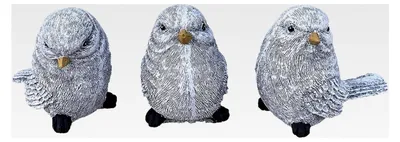 Produktbild von Steinfigur 3er Set Vögel mittel