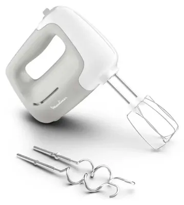Produktbild von Moulinex PowerMix HM450B, Handmixer, Grau, Weiß, Mixen, Leiter, Kunststoff, Metall