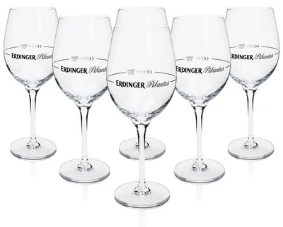 Produktbild von 6x Erdinger Bier Glas 0,25l Pikantus Pokal Aperitif