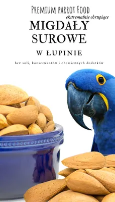 Immagine prodotto di Cibo Premium per pappagalli - Mandorle nel guscio - Per tutti i pappagalli 100G