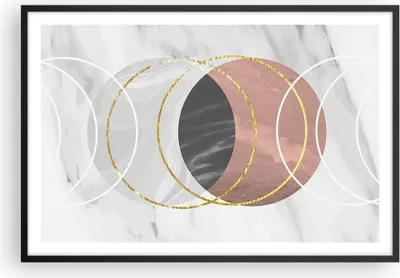 Produktbild von Gerahmtes Poster - Schwarzer Rahmen - Abstraktion Formen Stück - 91,5x61 cm - Wand Bild - Wanddeko - Wandbilder - Kunstposter - Wandposter - Bilderrahmen - Bilder - Kunstdruck - P2BAA91x61-4935
