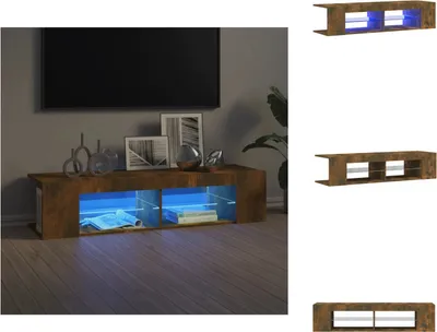 Produktbild von vidaXL TV-Schrank mit LED-Leuchten Räuchereiche 135x39x30 cm -  TV-Möbel