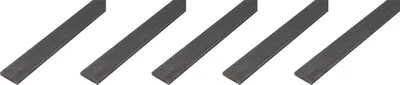Produktbild von Alberts 5 x Flachstange, Stahl roh, 16 x 2 mm, Länge 1 m