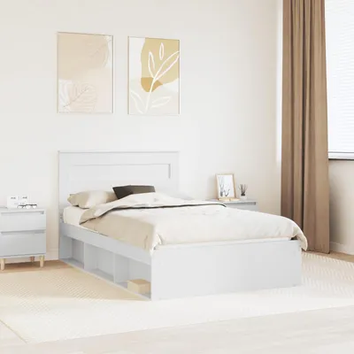 Immagine prodotto di vidaXL Struttura letto con testata bianca 120 x 190 cm in legno di pino massiccio