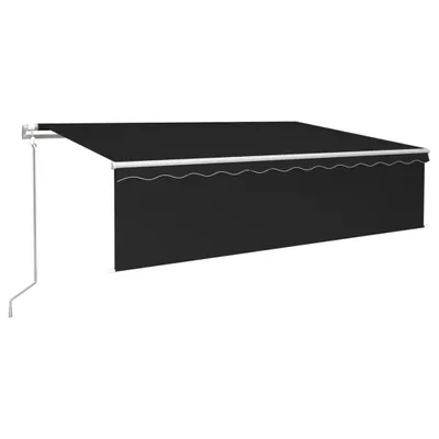 Produktbild von vidaXL Markise Automatisch Einziehbar mit Volant 6x3 m Anthrazit