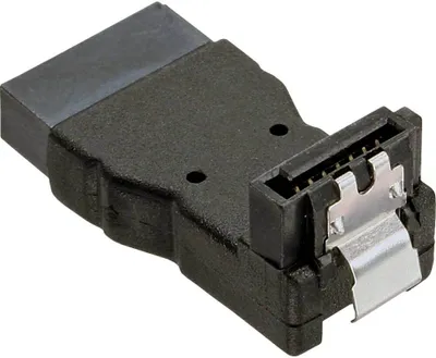 Image de InLine® 27700B Adaptateur SATA prise / prise femelle, anguleux vers bas