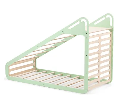 Produktbild von Mamatoyz Montessori Kinderbett Sleepy mit Klettergerüst, Holz, Grün, 210x100x150 cm, 12 Monate bis 15 Jahre