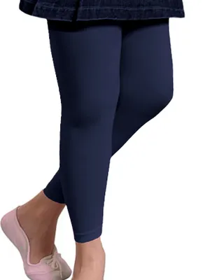Produktbild von 2 Kinder Thermo Leggings mit flauschigem Innenfleece, Farben:marine, Gr.:146/152