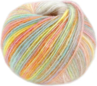 Produktbild von Lana Grossa - Picasso 0010 creme hellbeige rosa zartgrün hellgrau blassgelb curry graublau lachsrosa lachsorange