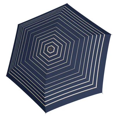 Immagine prodotto di doppler ombrello tascabile ombrello Fiber Havanna Timeless Stripes Blue blu scuro