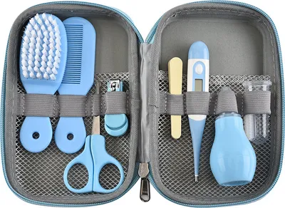 Produktbild von Babypflege set, 8-teilige Babypflegen für Baby, Neugeborenen Pflegen Set, Baby-Maniküre-Set, Blau