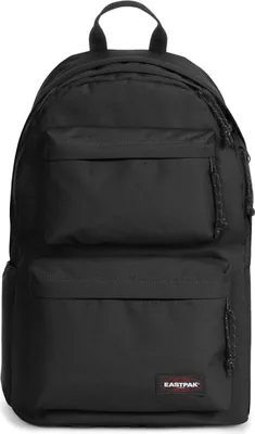 A black Eastpak backpack is shown against a white background.