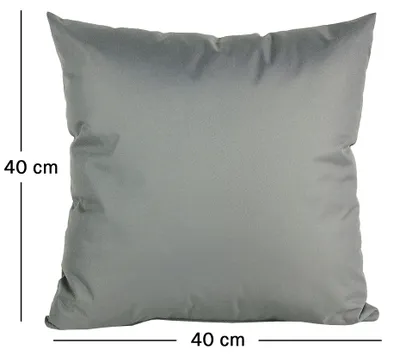 Produktbild von JACK 40x40cm Outdoor Lounge Kissen Dekokissen inkl. XXL-Füllung Wasserabweisend Sitzkissen Garten Stuhl Lotus Effekt, Farbe:Grau