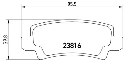 Produktbild von Brembo Bremsbelagsatz, Scheibenbremse Hinterachse P 83 065