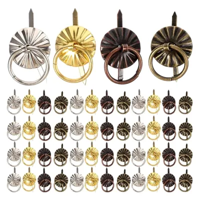 Produktbild von 80 Stück Mini-Schubladengriffe aus robustem Eisen, runde Retro-Möbelgriffe für kleine Möbel, einfache Montage, komfortabler Griff für Möbel und Wohnkultur