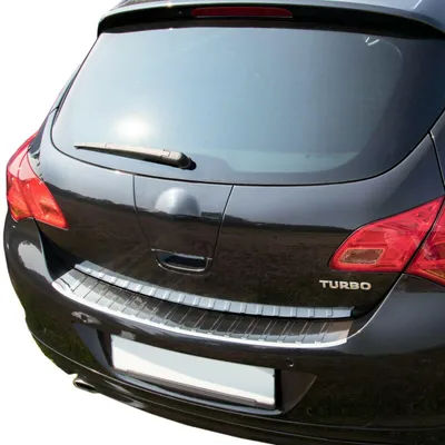 Für Opel Astra J Schrägheck 2010-2015 Ladekantenschutz Edelstahl MIT ABKANTUNG in der Farbe von Recambo e.K.