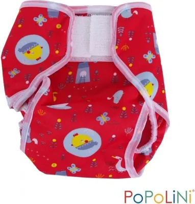 Produktbild von Popolini Überhose PopoWrap Birdy Red Windelüberhose S