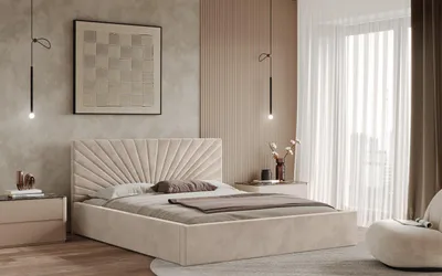 Obrázek produktu pro Postel BACOLI 180x200 béžová s úložným prostorem