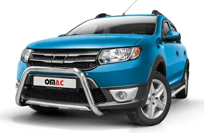 Image de Pare-Buffle Avant Pour Dacia Sandero Stepway 2012-2016 Acier Argent