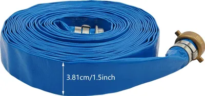 Immagine prodotto di Tubo di scarico dell'acqua, in PVC per impieghi gravosi, lunghezza 15 metri, blu