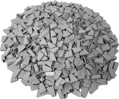 A pile of light gray LEGO bricks.