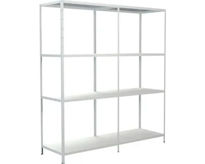 Obrázok produktu pre Kovový regál rozširovací Schulte 4512-W 1800x1600x500 mm, 8 políc, nosnosť 680 kg, biely