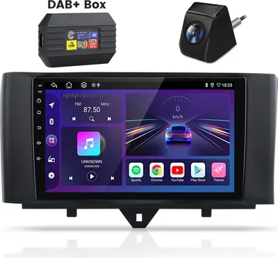 Produktbild von 4-kern Android13 1+32G carplay android autoFür Mercedes benz Smart Fortwo 451 Autoradio GPS Navi Sat WIFI camera DAB+