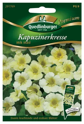 Produktbild von Quedlinburger Saatgut - Kapuzinerkresse Milk Maid - Samen - 291769