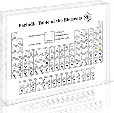 Image de Giftota Upgrade Periodensystem Mit Echten Elementen 83 Elemente Acryl 21x14x2,7cm