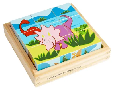 Image de Puzzle en bois « Dinosaures » de Bigjigs - 9 pièces