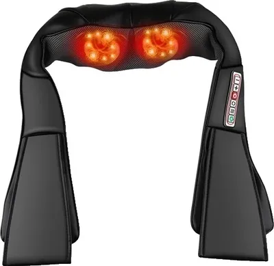Image de Appareil de massage des épaules, massage Shiatsu, chauffage infrarouge, noir