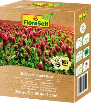 Obrázek produktu pro Zelené hnojení Jetel inkarnát FloraSelf Nature 200 g pro 40 m²