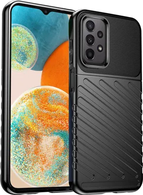 Produktbild von Conie Schutzhülle für Samsung Galaxy A23 5G Tasche Silikon Case Muster Cover Bumper TPU Hülle in Schwarz
