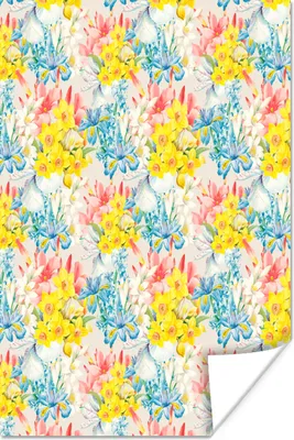 Produktbild von MuchoWow® Poster Blumen - Collage - Natur 60x90 cm - Wanddekoration