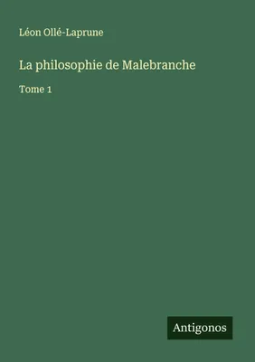 Produktbild von La philosophie de Malebranche
