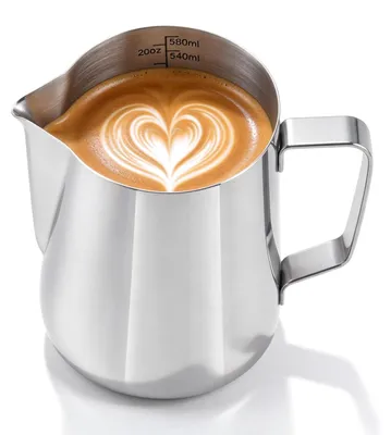 Milchaufschäumer Kännchen Edelstahl 600 ml für Cappuccino