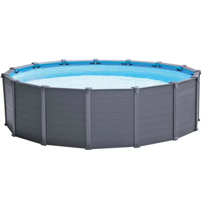 Produktbild von Intex Graphite Panel - Ø 478 x 124 cm - Set inkl. Sandfilteranlage