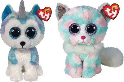 Produktbild von Ty - Stofftiere - Beanie Buddy - Helena Husky & Opal Cat