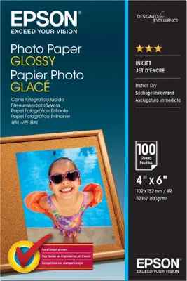 Image de Epson Glänzend - 102 x 152 mm - 200 g/m² - 100 Blatt Photopaper