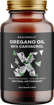 Obrázok produktu pre BrainMax Oregano olej 80 % karvakrol, 100 rastlinných kapsúl