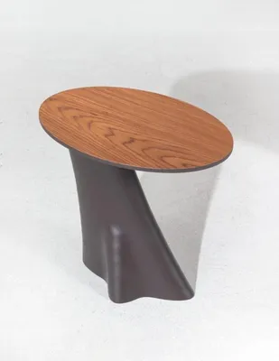 Produktbild von 2x Beistelltische mit Holzplatte in Schwarz Farbe Moder Wohnzimmer